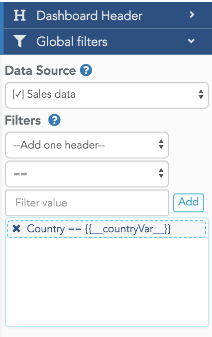 Global filter example